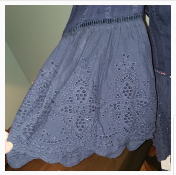 New Suzanne Betro Eyelet Ladder Lace Cardigan - Picture 4 of 8